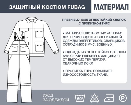 Защитный костюм Fubag размер 56 рост 5 в Тамбове фото