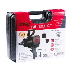 FUBAG Пневмогайковерт ударный IW1600 3/4 дюйма с  набором головок в кейсе в Тамбове фото