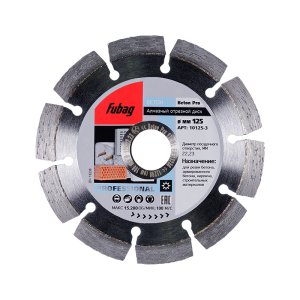 Алмазный отрезной диск FUBAG Beton Pro D125 мм/ 22.2 мм по бетону в Тамбове фото