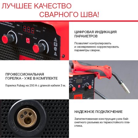 FUBAG Сварочный полуавтомат IRMIG 200 SYN с горелкой 250 А 3 м в комплекте в Тамбове фото
