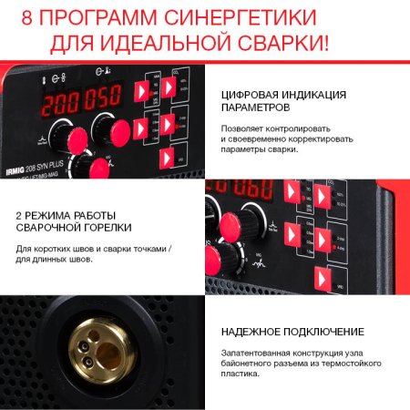 FUBAG Сварочный полуавтомат IRMIG 208 SYN PLUS c горелкой FB 250 3m в Тамбове фото