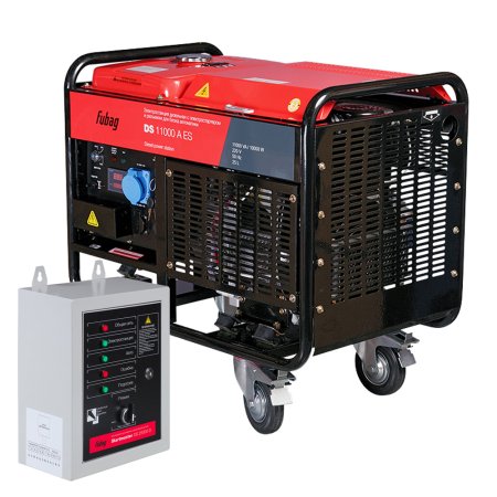 Дизельный генератор FUBAG DS 11000 A ES с электростартером и коннектором автоматики + Блок автоматики FUBAG Стартмастер (Startmaster) DS 25000 D