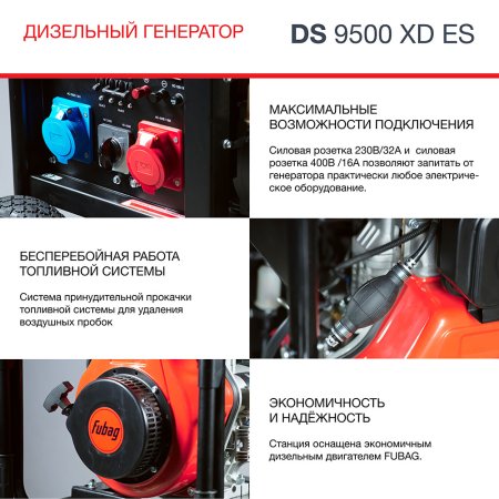FUBAG Дизельный генератор (одно- и трехфазный) с электростартером DS 9500 XD ES в Тамбове фото