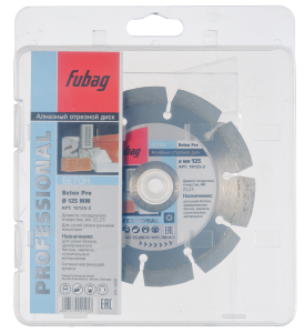 Алмазный отрезной диск FUBAG Бетон Экстра (Beton Extra) D125 мм / 22,2 мм по бетону в Тамбове фото